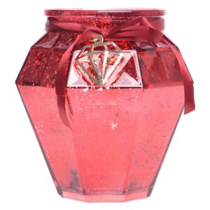 Sfeșnic din sticlă Ewax, înălțime 16 cm, roșu