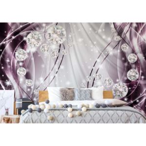Fototapet - Luxury Ornamental Design Diamonds Purple Vliesová tapeta - 206x275 cm