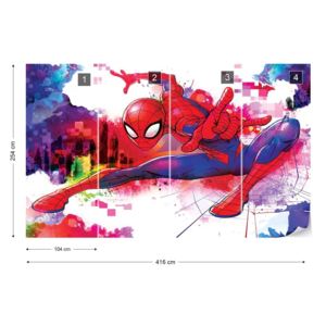 Fototapet - Marvel Spiderman Vliesová tapeta - 416x254 cm