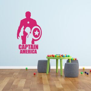 GLIX Avengers Captain America - autocolant de perete Roz 30x15 cm
