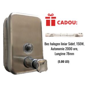 Dispenser inox sapun lichid 500ML+ CADOU Bec halogen liniar 150W