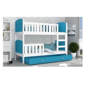 Patut tineret MyKids 2 in 1 Tami Color White/Blue-190x80