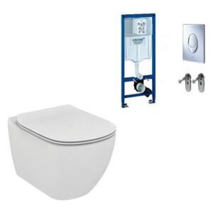 Set PROMO Vas WC suspendat Ideal Standard, capac Soft Close si rezervor Grohe