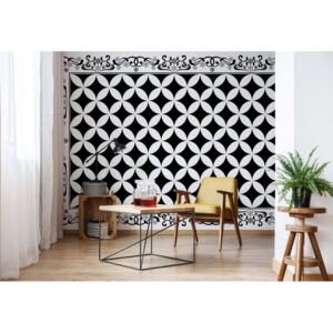 Fototapet - Black And White Pattern Vliesová tapeta - 206x275 cm