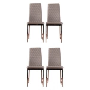 Set de 4 scaune tapițate Townley, bej, 98,5cm H x 42cm W x 40,5cm D