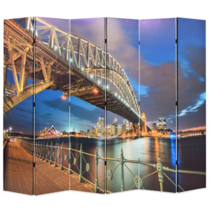 Paravan de cameră pliabil, 228 x 180 cm, Sydney Harbour Bridge