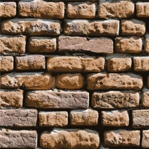 Buvu Tapete de vinil perete de cărămidă maro solid