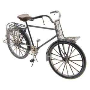 Macheta Bicicleta Retro din metal negru 29 cm x 11 cm x 17 h