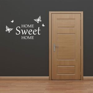 GLIX Home sweet home - autocolant de perete Alb 50 x 30 cm