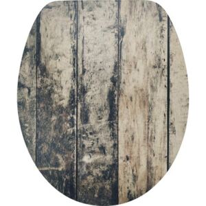Capac WC form & style Old Wood, inchidere lenta, usor detasabil, 46,2x36,5 cm