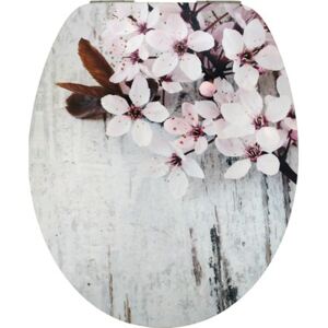 Capac WC form & style Flower, inchidere lenta, usor detasabil, 46,2x36,5 cm