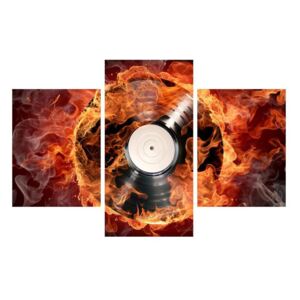 Tablou cu placă de gramofon în foc (K011171K90603PCS)