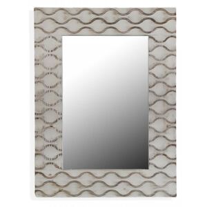 Oglinda dreptunghiulara alba/maro din lemn si MDF 59x79 cm pentru perete Safira Mirror Versa Home