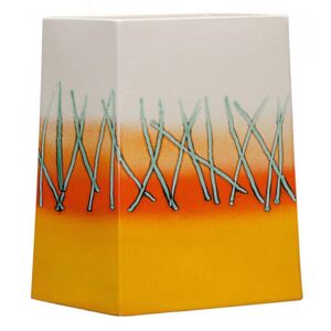 Vaza decorativa alba/portocalie din ceramica 43 cm Oddity