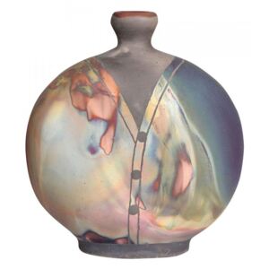 Vaza decorativa aramie din ceramica 24 cm Raku