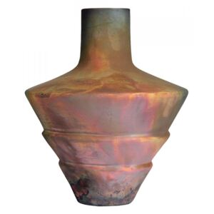 Vaza decorativa aramie din ceramica 27 cm Raku