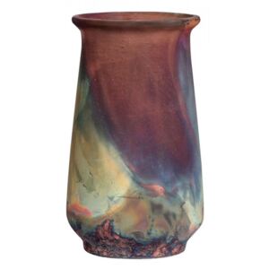 Vaza decorativa aramie din ceramica 22 cm Raku