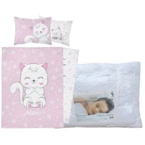 Set lenjerie de pat Pisicuță (meowly) pentru copii de grădiniță