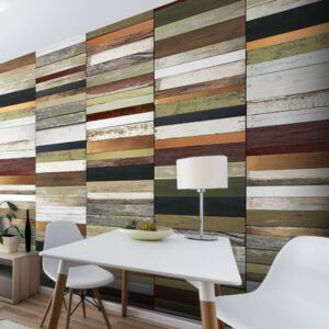 Bimago Tapet - Rainbow-colored wood tones role 50x1000 cm