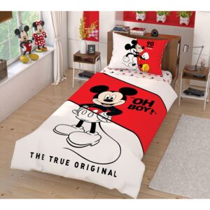 Lenjerie de pat 1 persoana,TAC Disney 3 piese, Mickey Mouse Calinder