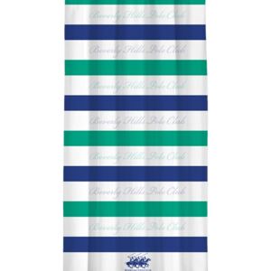 Draperie Beverly Hills Polo Club White Blue Green, 100% poliester, alb, albastru, verde, 140x260 cm