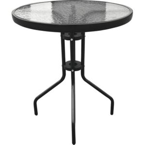 Masa gradina metal cu blat de sticla, Ø 60 cm, H 70 cm