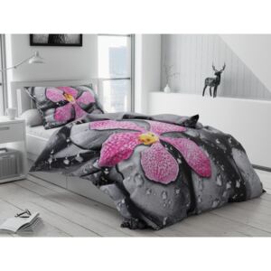 Lenjerie de pat 3D Floare in rouă