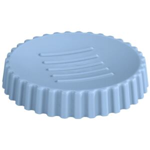Săvoniera rotunda Minas, plastic, albastru, Ø 11 cm