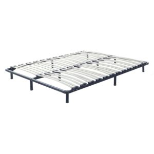 Cadru de pat Basic, alb/negru, 180 x 200 cm