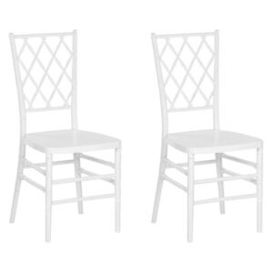 Set de 2 scaune Clarion, alb, 40 x 41 x 92 cm