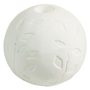 Suport lumanare alb din teracota 19 cm Ball Santiago Pons