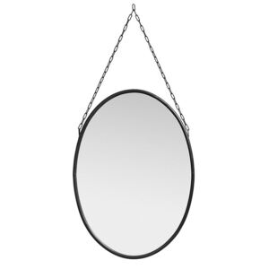Oglinda ovala neagra din metal 31x64 cm Kora Nordal