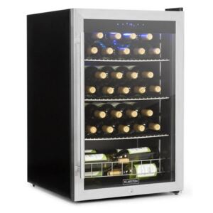 Klarstein FALCON CREST, frigider pentru băuturi, ușă din sticlă, 4-18 ° C, 128 L, 42 db, oțel