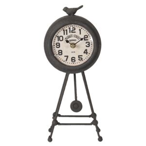 Ceas de masa cu pendul metal maro model trepied retro 14 cm x 9 cm x 23 cm