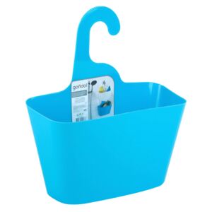 Cos depozitare suspendabil baie, plastic, Albastru, 28x12x32 cm