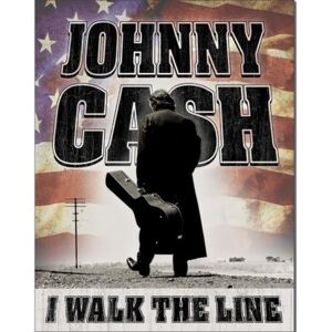 Johnny Cash - Walk the Line Placă metalică, (32 x 41 cm)