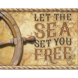 Sea - Set You Free Placă metalică, (41 x 32 cm)