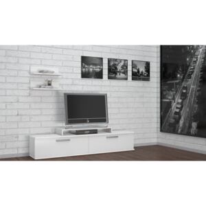 Comoda TV Orione, Alb, 150 x 30 x 39.5 cm