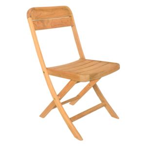 Set 4 scaune pliabile de grădină din lemn de tec Ezeis Sun, natural