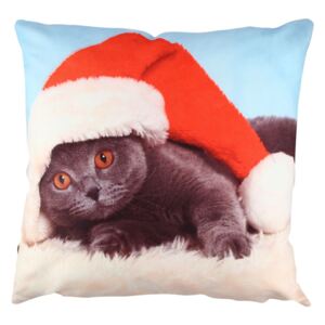 Pernă Christmas Cat, 43 x 43 cm