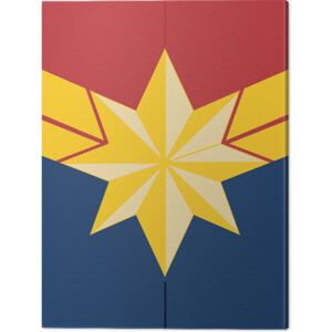 Captain Marvel - Emblem Tablou Canvas, (30 x 40 cm)