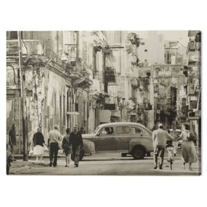 Lee Frost - Havana Street, Cuba Tablou Canvas, (80 x 60 cm)