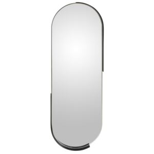 Oglinda ovala din metal negru 76x25cm Wilora II | ZAGO