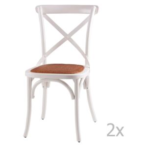 Set 2 scaune din lemn sømcasa Ariana, alb