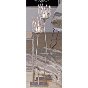Set 2 suporturi pentru lumanare TREVI metal sticla 106 93 cm