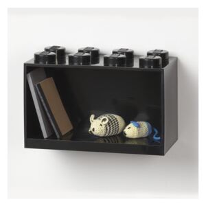 Raft de perete pentru copii LEGO® Brick 8, negru
