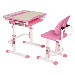 Set birou si scaun copii ergonomic reglabil in inaltime C502, ROZ