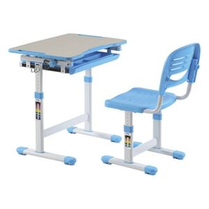Set birou si scaun copii ergonomic reglabil in inaltime, B201, Albastru