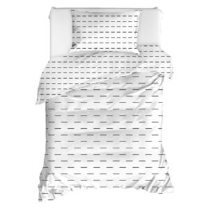 Lenjerie de pat din bumbac ranforce pentru pat de 1 persoană Mijolnir Cubuk White, 140 x 200 cm
