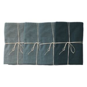 Set 4 șervețele textile Linen Couture Blue, 43 x 43 cm